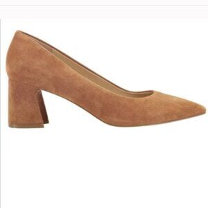 Marc Fisher Yulunda Suede Block Heel Tan Size 6